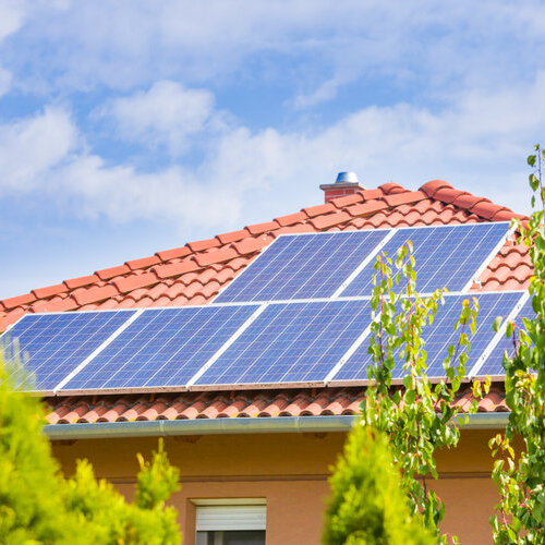 A Home With Solar Panels